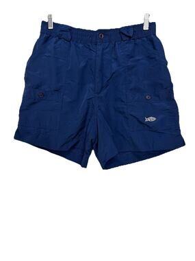 Aftco Shorts Mens 36 Bluewater Active Fit The Original Fishing Blue M01 Preppy